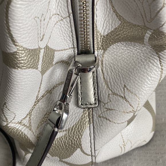 Kate Spade white & silver leather handbag - Picture 10 of 13